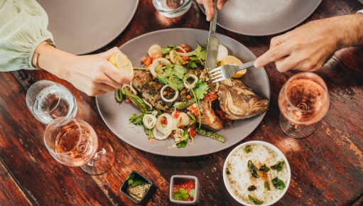 Seafood: lagoon-fresh and island-style